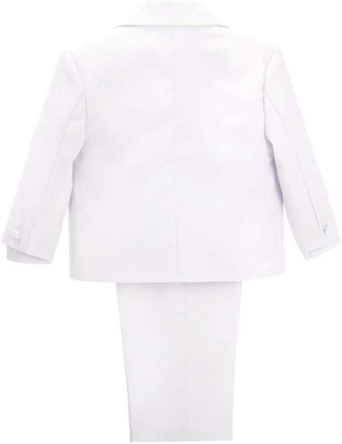 Dressy Daisy Baby Toddler Boy 5 Pcs Set Formal Tuxedo Suits No Tail Wedding - Image 2