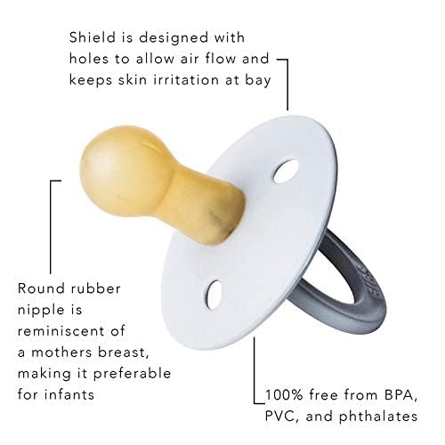BIBS Pacifiers Colour Collection | Natural Rubber Baby Pacifier | Set of 2 - Image 3