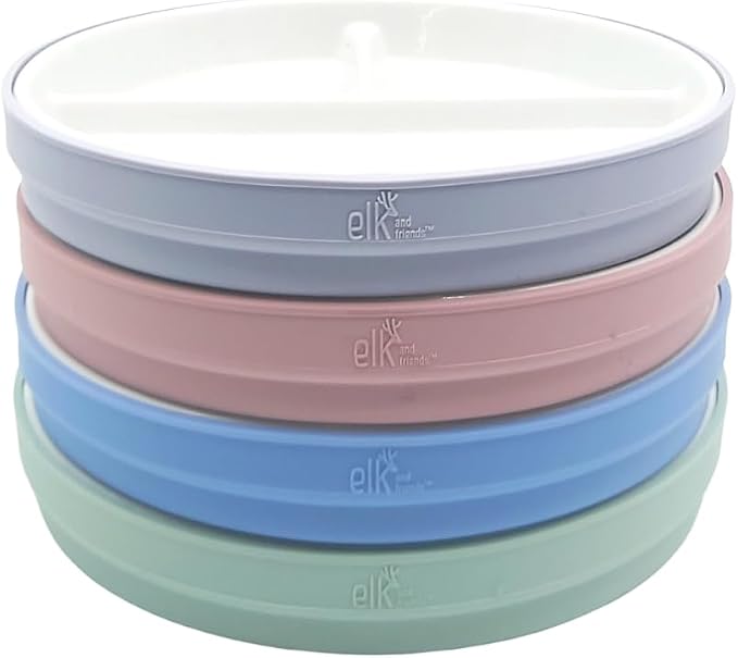 Elk and Friends Kids 7.8” Porcelain White Plates by ElkandFriends