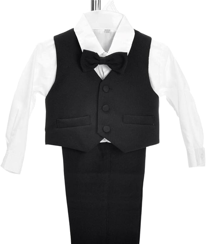 Dressy Daisy Baby Toddler Boy 5 Pcs Set Formal Tuxedo Suits No Tail Wedding - Image 3