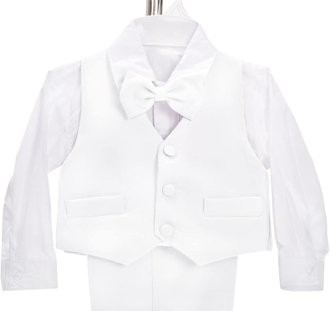Dressy Daisy Baby Toddler Boy 5 Pcs Set Formal Tuxedo Suits No Tail Wedding - Image 6