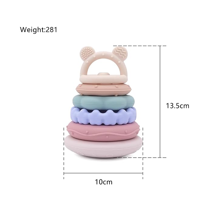 Baby Bear Teething & Stacking Toy Set - Image 4