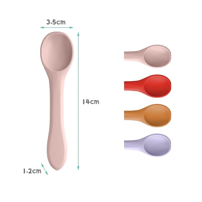 Vicloon Silicone Baby Feeding Spoons, Baby Led Weaning Feeding Supplies - Image 2