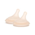 Suavinex Zero.Zero Dense Flow Asymmetrical Silicone Nipple, 2 Pack by Suavinex