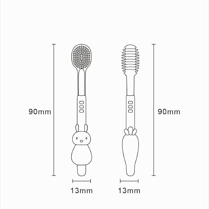 Baby Tooth Brush, Infant Toothbrush 6 to 12 Months and0-6 Months, Silicone - Image 6