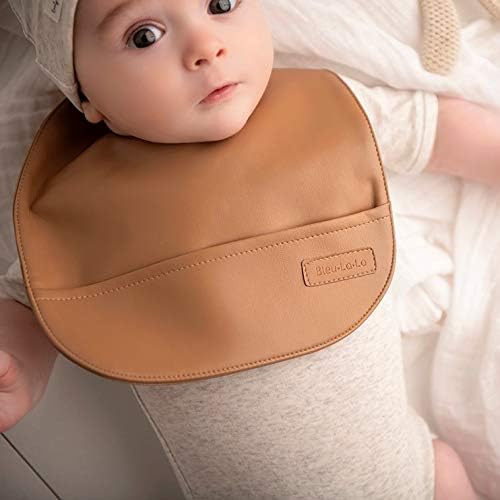 Vegan Leather Easy Clean Baby Bibs - Image 2