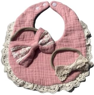 Baby Girl Gift Set, Muslin BoHo Bib - Image 9
