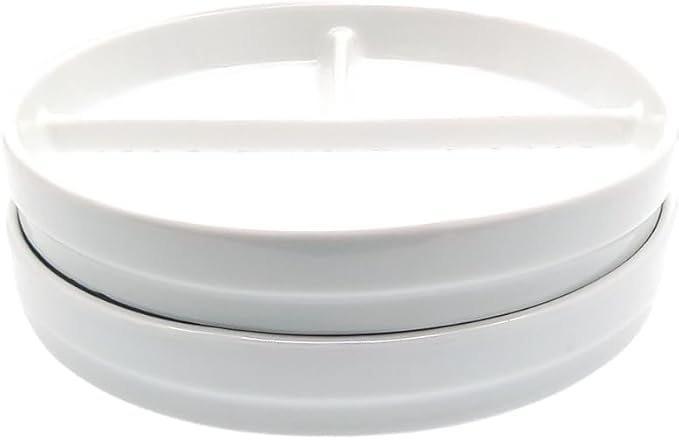 Elk and Friends Kids 7.8” Porcelain White Plates | Divided Plates | Suitable by ElkandFriends