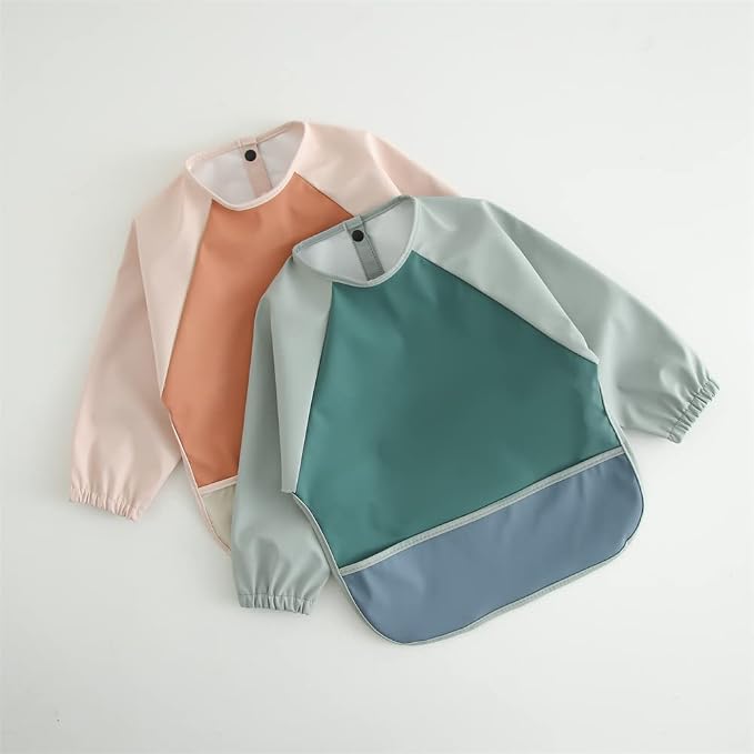 GZMM Waterproof Baby Bibs, Infant Toddler Long Sleeve Feeding Bib - Image 7