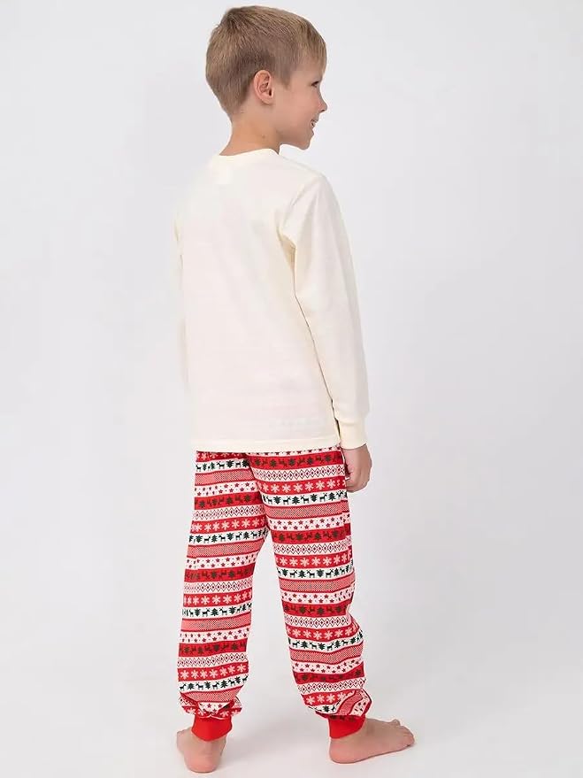 Awoscut Christmas Family Matching Pajamas Christmas Pjs Holiday Nightwear - Image 4