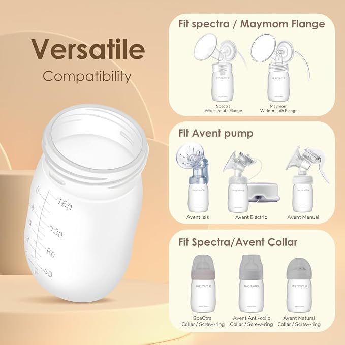 Maymom Wide Neck Breastmilk Collection n Storage Bottle 5.4 oz; Re-markable - Image 3