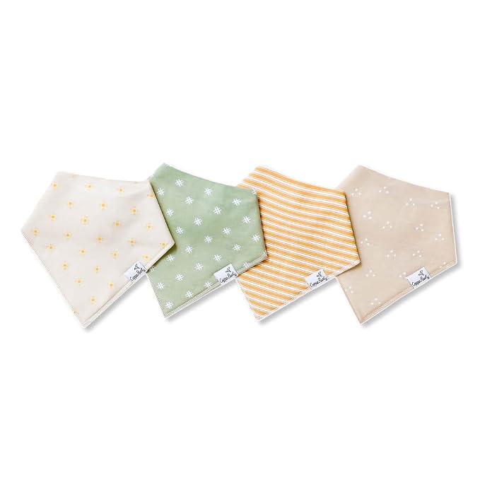 Copper Pearl 4 Pack Soft Cotton Baby Bibs by CopperPearl