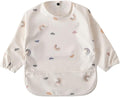 GZMM Waterproof Baby Bibs, Infant Toddler Long Sleeve Feeding Bib by GZMM