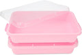 Sensory Bin Sand Tray with Lid for Toddlers 2 Pcs 15in Portable Sandbox Toy by LearningThroughPlay