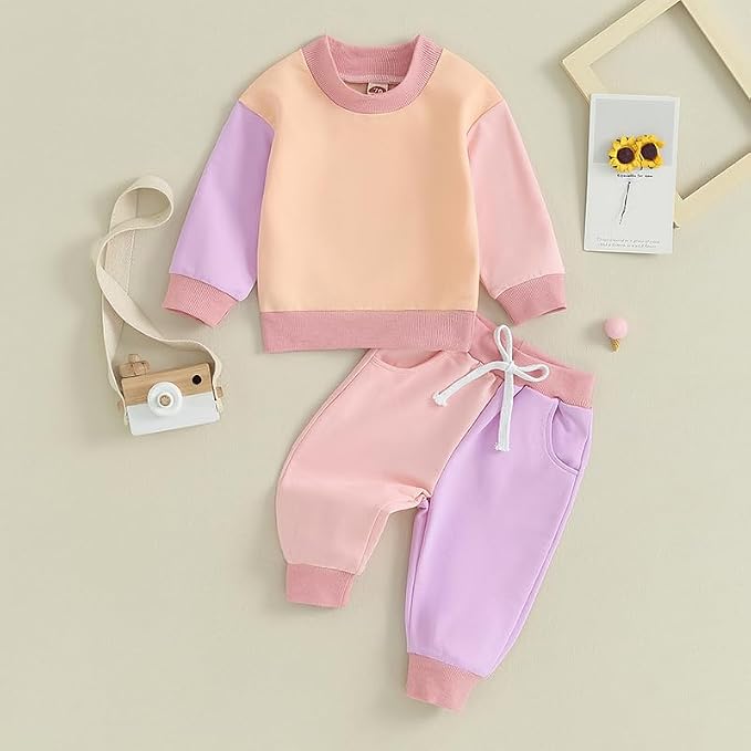 Fernvia Toddler Baby Girl Clothes 3 6 9 12 18 24 Months Fall Outfits Solid Long - Image 5