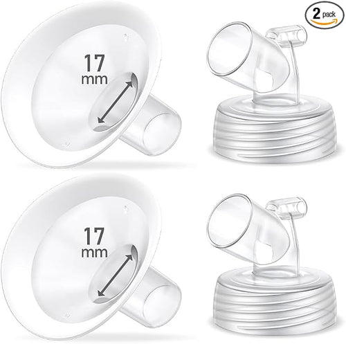 2 Packs 17mm Flange Set, Updated Soft Rim Shield and Wide Mouth Base Connector by IVARONAL
