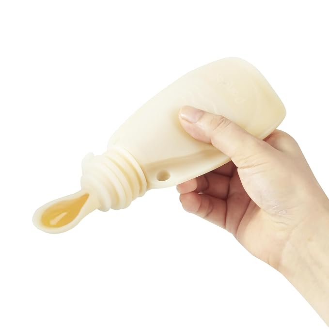 PandaEar 3 Pack Silicone Baby Food Pouches, Reusable Squeeze Pouches - Image 5