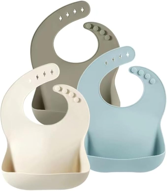 PandaEar Silicone Baby Bibs Set of 3 by PandaEar