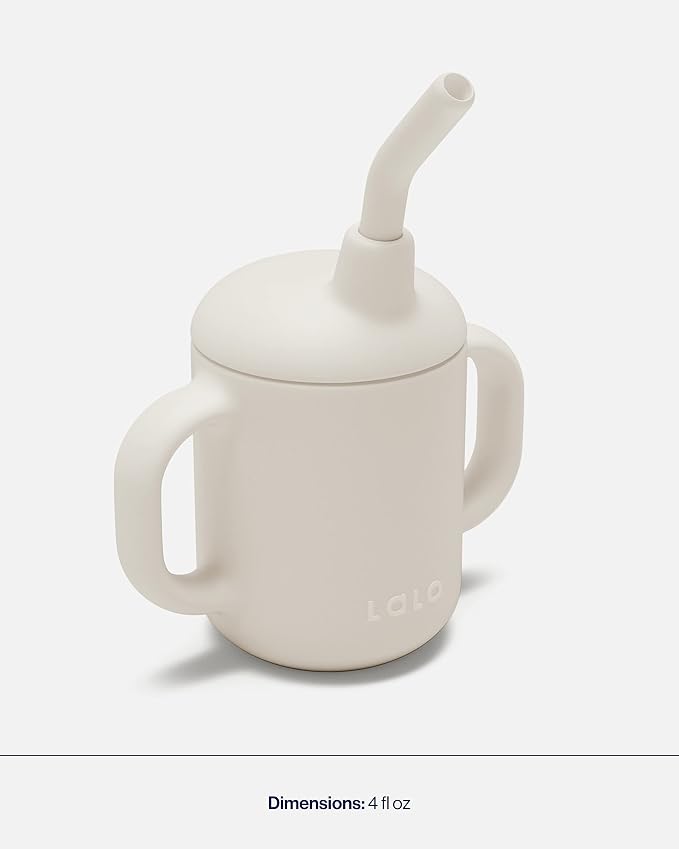 Lalo Little Cup, Non-Toxic Silicone Straw Cup - Image 4