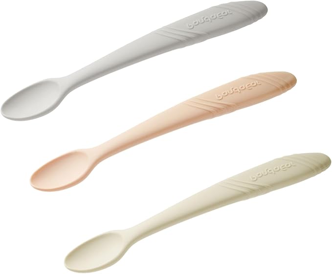 PandaEar 7 Pack Silicone Baby Feeding Spoons, First Stage Training Spoon Infant - Image 2