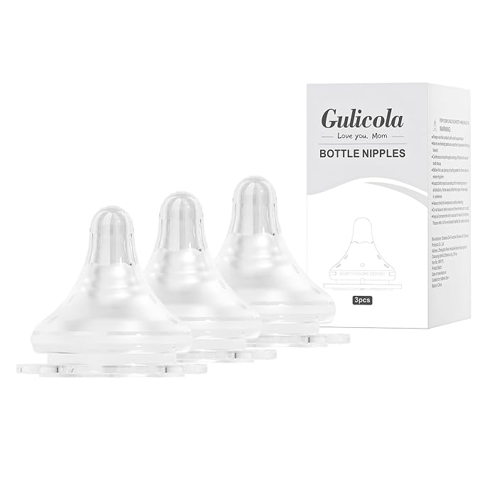 Gulicola Natural Flow Baby Bottle Silicone Nipple Level 3, Large Flow, 6+ Months by GulicolaBaby