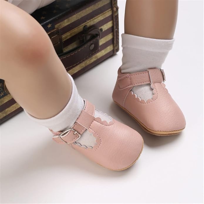 COSANKIM Baby Girls Mary Jane Flats Shoes Anti-Slip Rubber Sole Infant Toddler - Image 2
