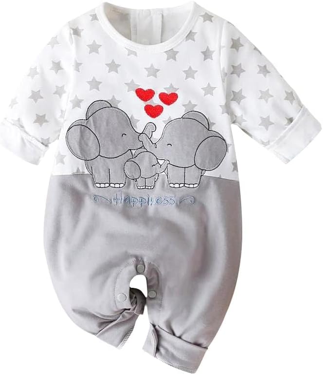 Cute Giraffe + Zebra With Floral Print Long Sleeve Baby Girl Clothes White - Image 2