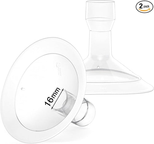 2 Count of 16mm Breast Pump Flanges Compatible by Mompmuir