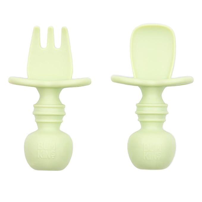 Bumkins Baby Utensils Set, Chewtensils Silicone Spoons by Bumkins