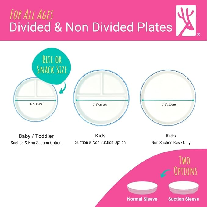 Elk and Friends Kids 6.7” Porcelain Divided Plates - Image 4