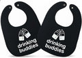 100% Cotton Drinking Buddies Twin Bibs Cute & Practical Unisex Bibs by TWINSTUFF