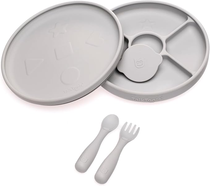 Talktools Bitsy Feeding Kid's Essentials Plate Set – Toddler Utensils, Spoon by TalkTools