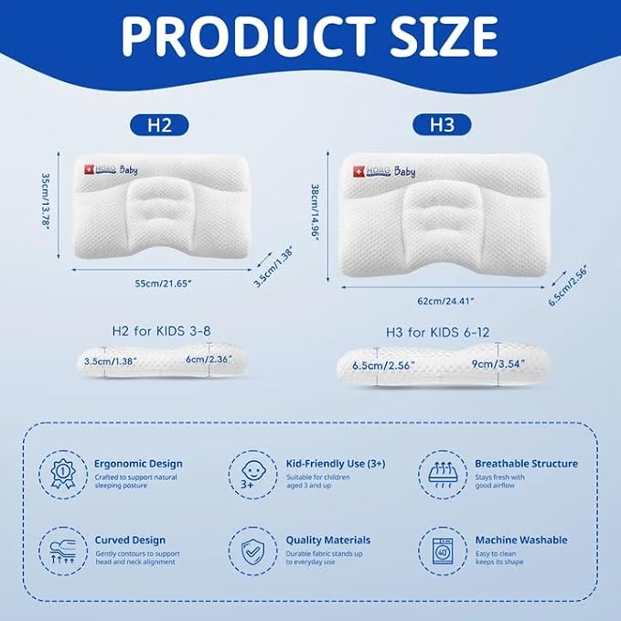 Toddler Pillow, Breathable & Cozy Machine Washable Kids Pillow, 21.6x13.8 - Image 5