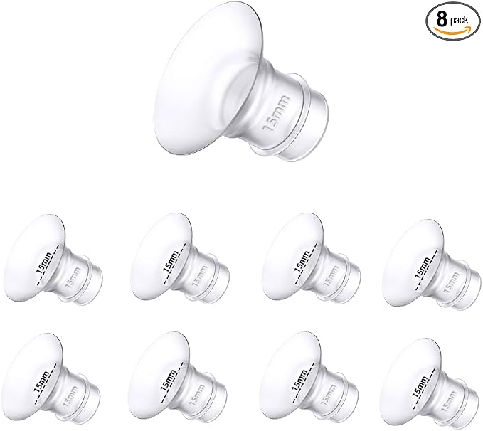 Flange Inserts 15mm 8PCS, Wearable Breast Pump Parts Compatible by Trymall