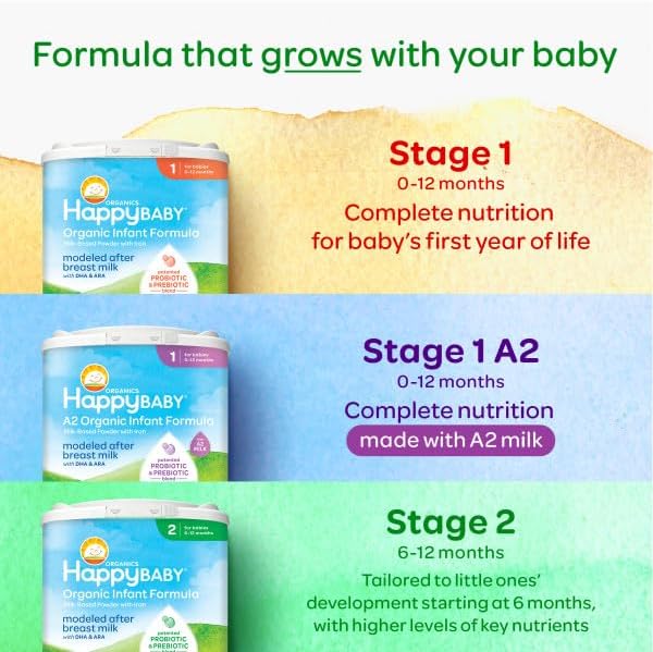Happy Baby Organics Stage 1 Infant Formula, 0-12 Months, Milk Based Organic - Image 5