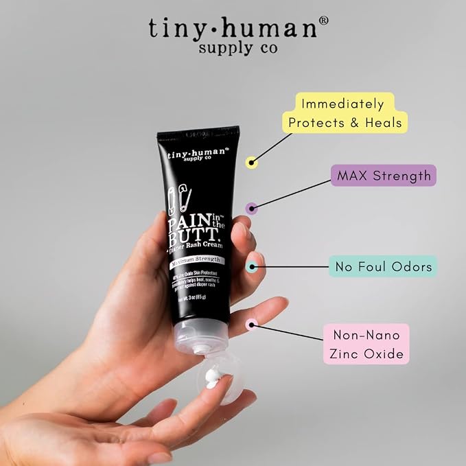 Pain in The Butt MAX Diaper Rash Cream, 40% Zinc Oxide, Natural Ingredients - Image 2