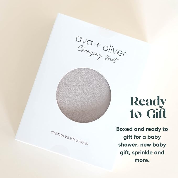 Ava + Oliver Vegan Leather Baby Changing Mat - Image 7