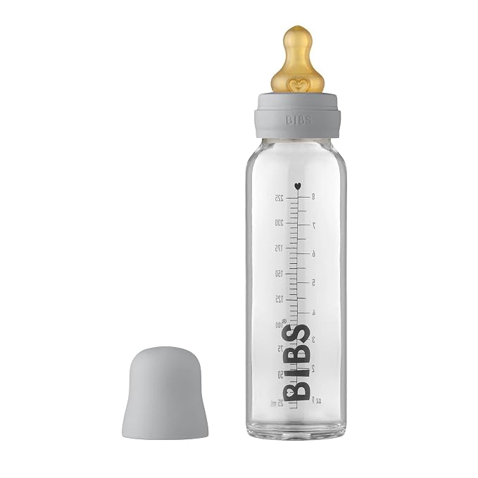 BIBS Baby Glass Bottle. Anti-Colic. Round Natural Rubber Latex Nipple. Supports - Image 4