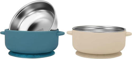 2 Pack Stainless Steel Baby Bowls by Wesketch