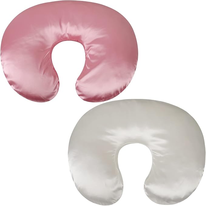 Satin Nursing Pillow Cover Set 2 Pack Ultra Soft Silk Compatible by Unknown