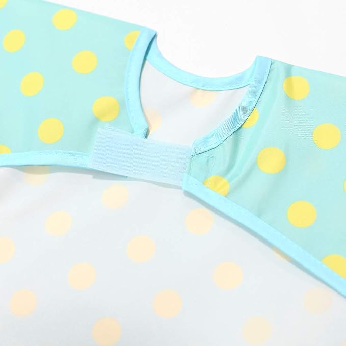 Short Sleeve Waterproof Bib for Toddlers – Feeding Apron for Mealtime, - Image 3