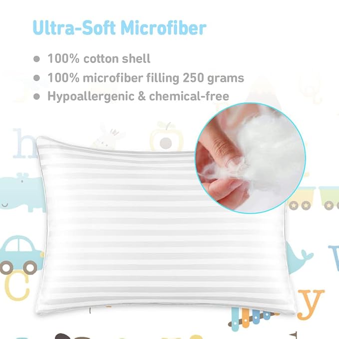 Babebay Toddler Pillow, 13 x 18 Kid Pillows - Image 4