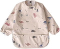 GZMM Waterproof Baby Bibs, Infant Toddler Long Sleeve Feeding Bib by GZMM
