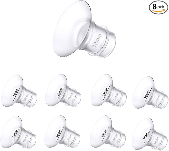 Flange Inserts 19mm 8PCS, Wearable Breast Pump Parts Compatible by Trymall