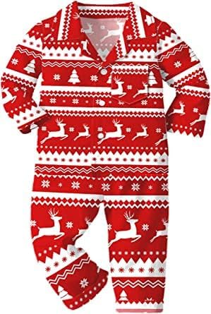 Schbbbta Family Matching Pajamas Holiday Sleepwear Long Sleeve Pjs Sets by SchbbbtaTouchYourLife