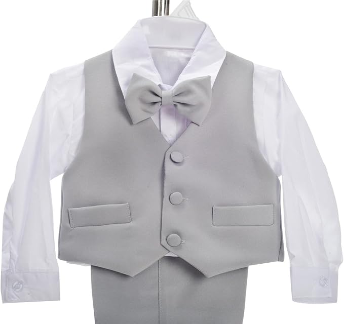 Dressy Daisy Baby Toddler Boy 5 Pcs Set Formal Tuxedo Suits No Tail Wedding - Image 5