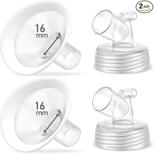 2 Packs 16mm Flange Set, Updated Soft Rim Shield and Wide Mouth Base Connector by IVARONAL