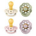 BIBS Boheme Soother 4-Pack | BPA Free Dummy Pacifier | Round Nipple | Natural by BIBS