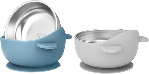 2 Pack Stainless Steel Baby Bowls by Wesketch