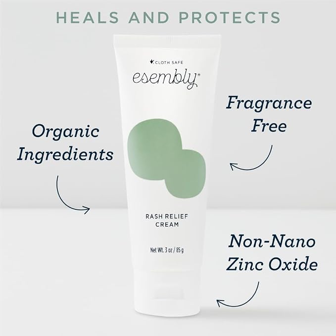 Esembly Rash Relief Cream, Organic and Cloth Friendly Zinc Oxide Barrier Cream - Image 3